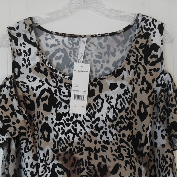 NY Collection 1X Cold Shoulder Dress - Picture 4 of 5